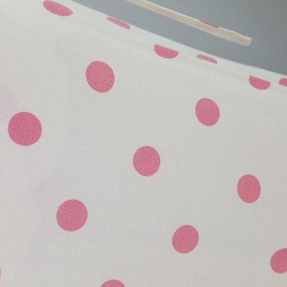 Reformation Wh Pink Dots Cream Slip Dress . - Picture 4 of 8